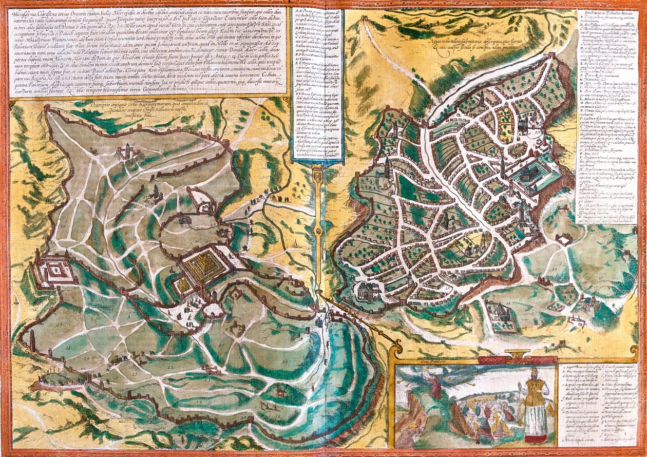 Jerusalem, Israel tekijältä Georg and Hogenberg Franz (1535 90) Braun