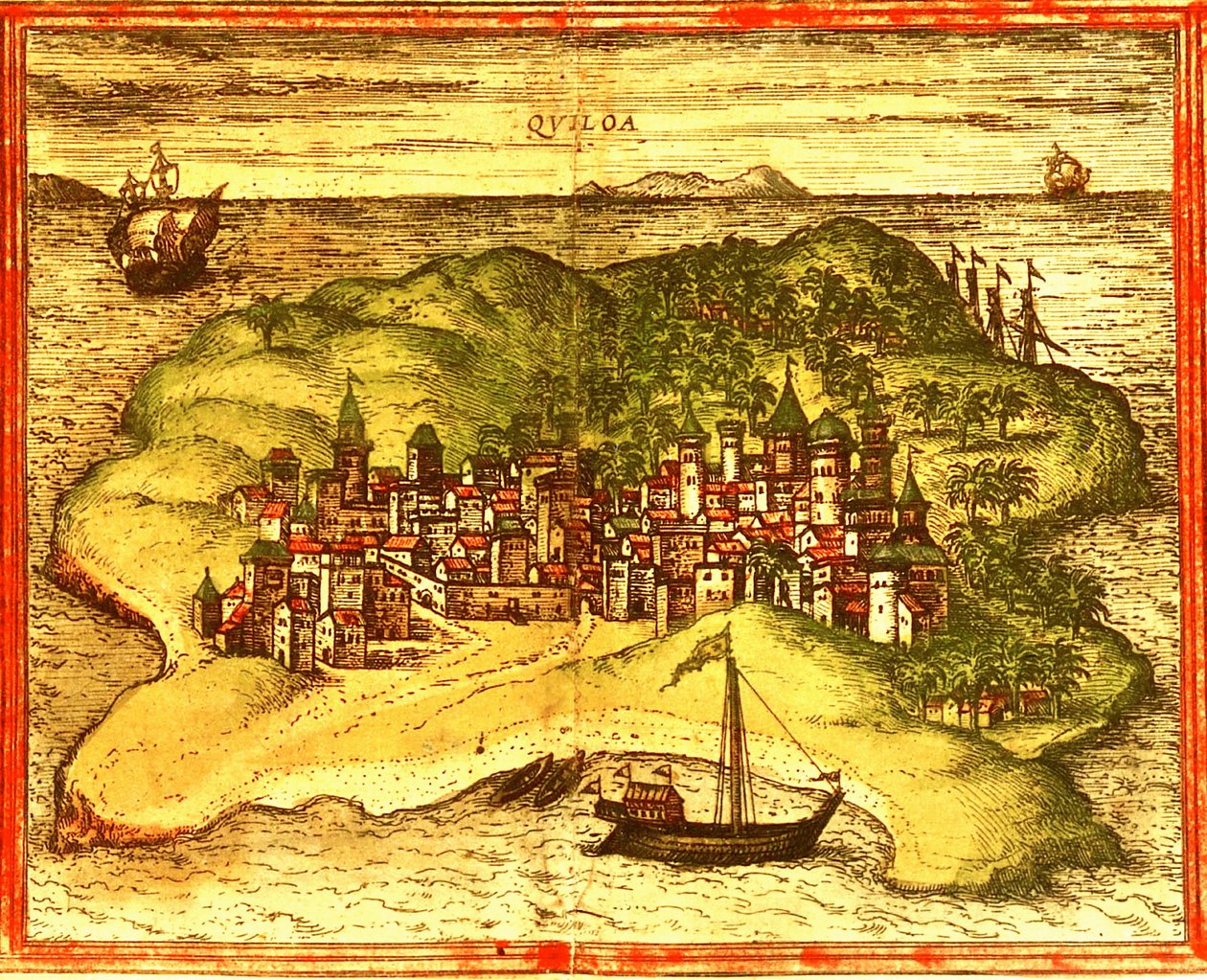Kilwa, Tansania tekijältä Georg and Hogenberg Franz (1535 90) Braun