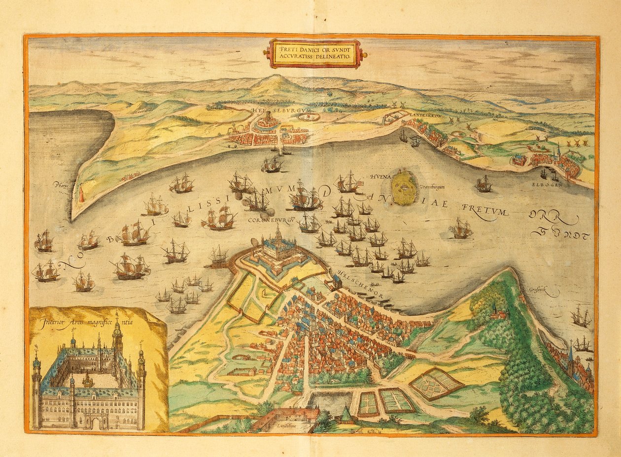 Georg Braunin Kronborg maailman kaupungeista tekijältä Georg Braun and Hogenberg Franz