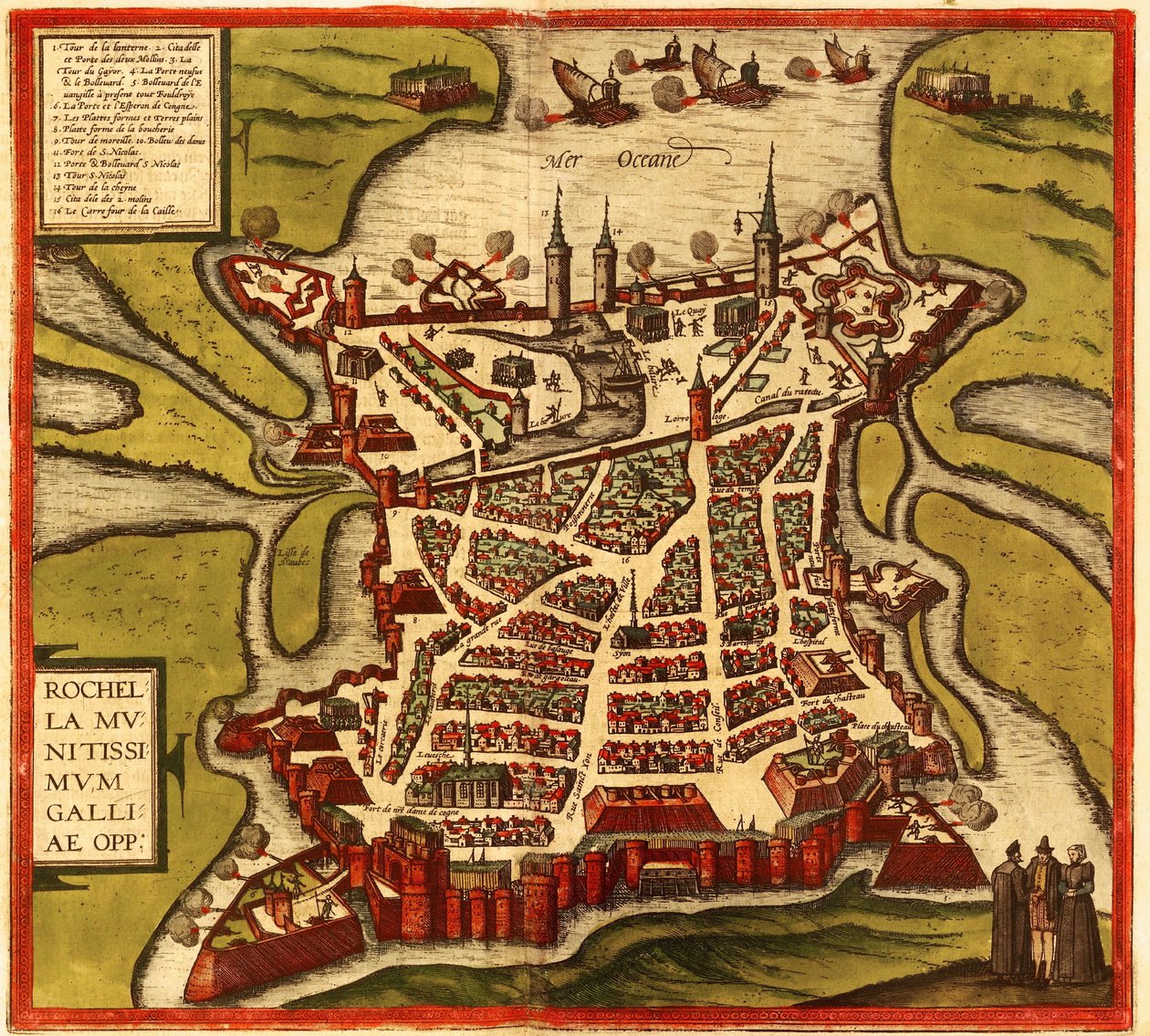 La Rochelle, Ranska tekijältä Georg and Hogenberg Franz (1535 90) Braun