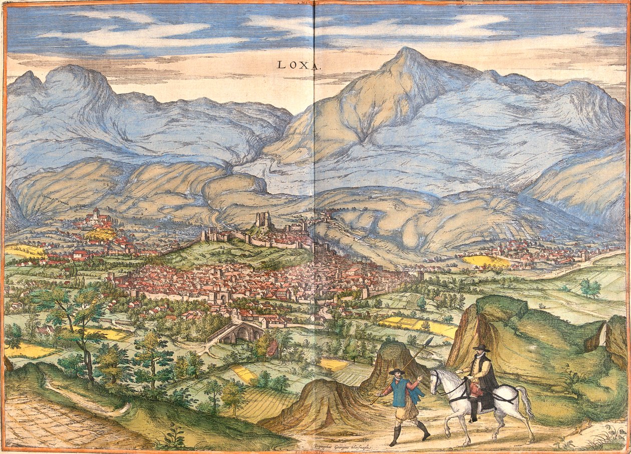 Loja, Espanja tekijältä Georg and Hogenberg Franz (1535 90) Braun