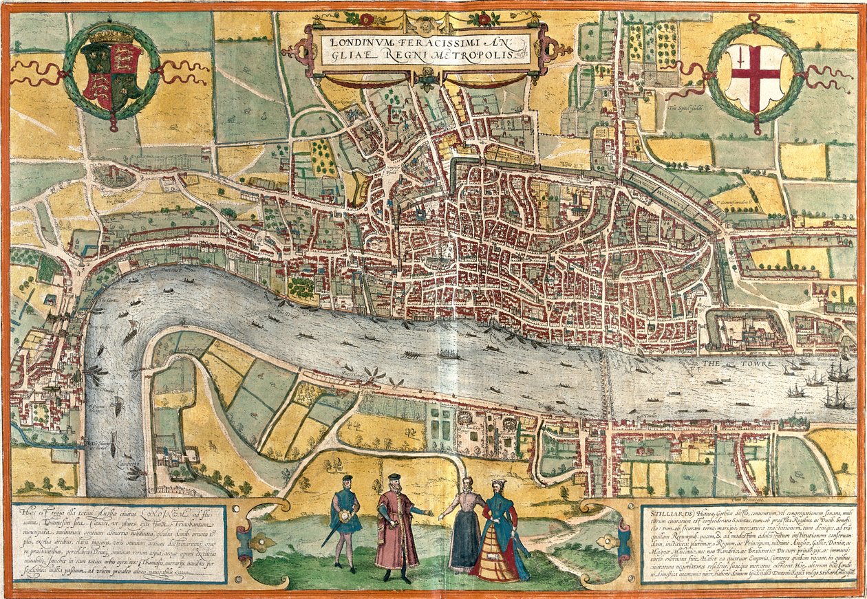 Lontoo, Iso-Britannia tekijältä Georg and Hogenberg Franz (1535 90) Braun