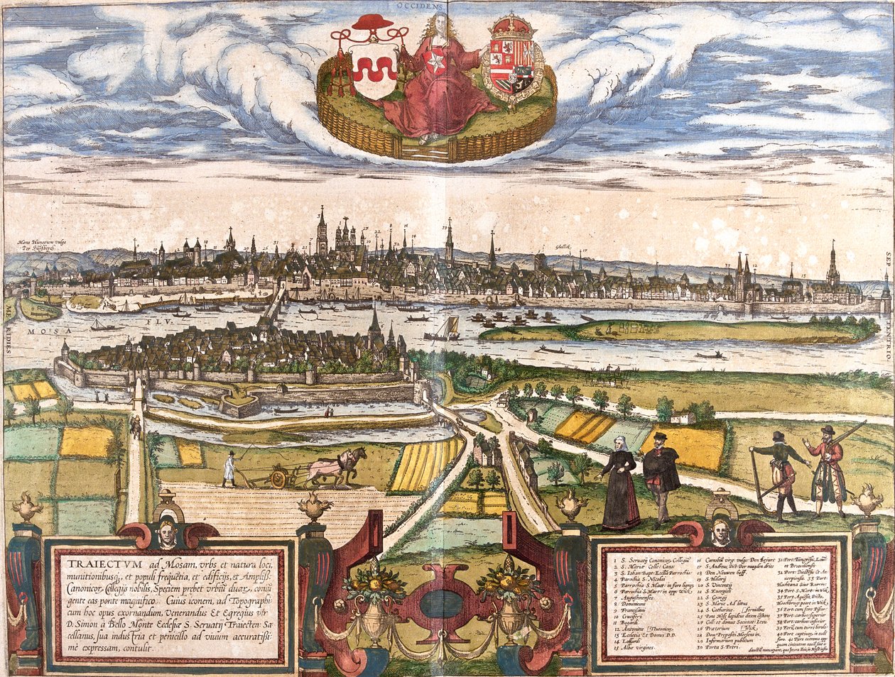Maastricht, , Alankomaat tekijältä Georg and Hogenberg Franz (1535 90) Braun