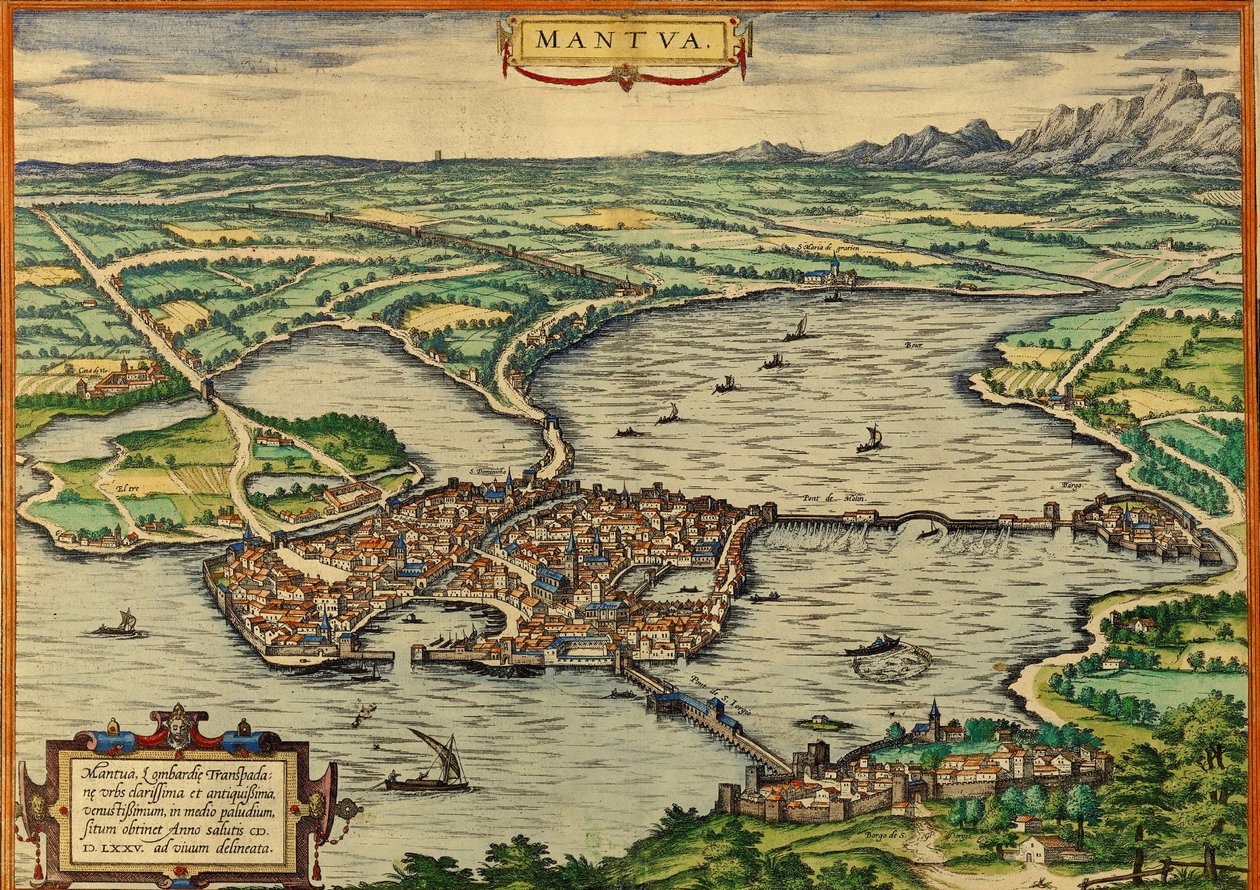 Mantova, Italia tekijältä Georg and Hogenberg Franz (1535 90) Braun