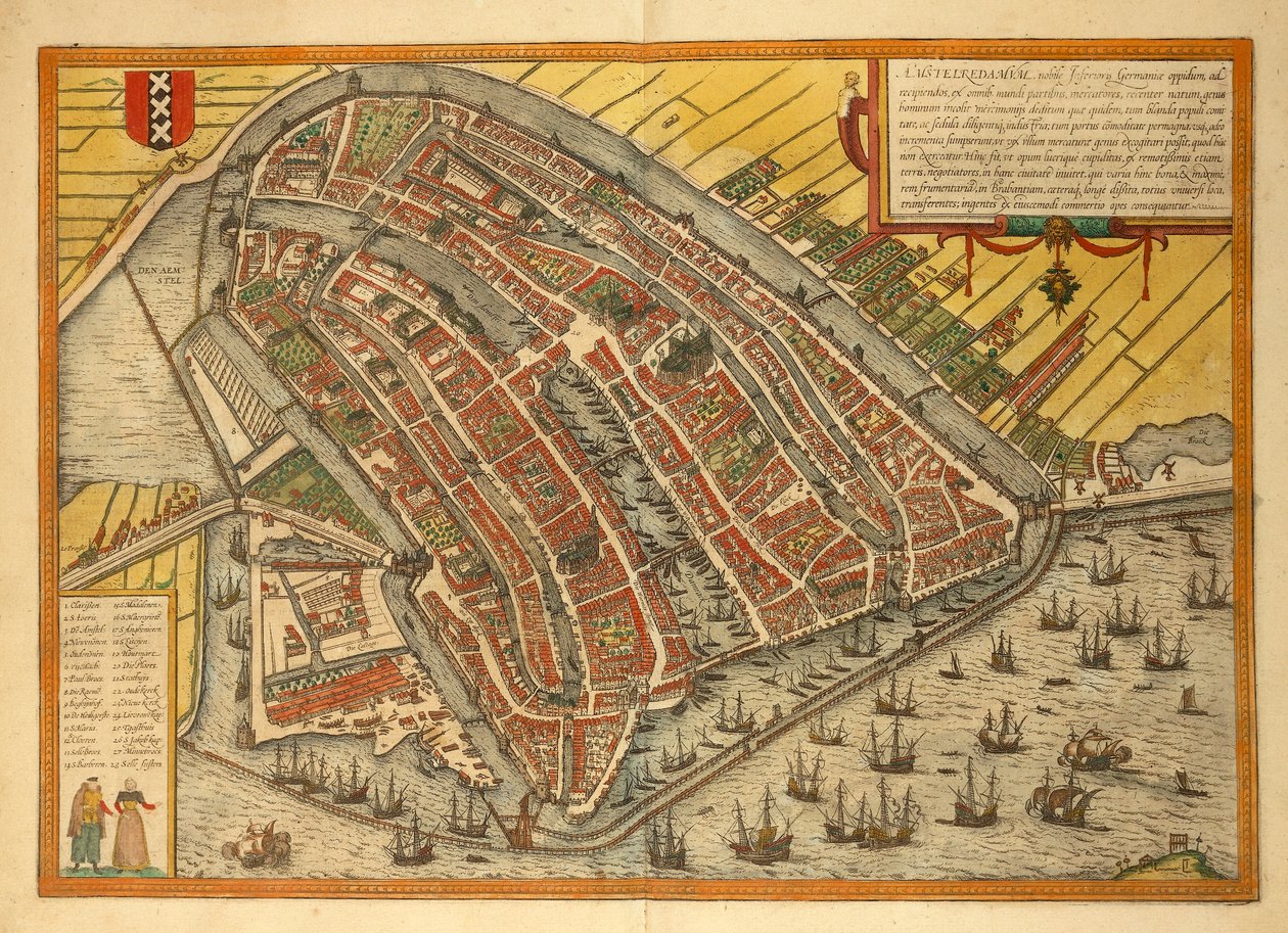 Mapa de la ciutat, de Cities of the World de Georg Braunfinnish tekijältä Georg Braun and Hogenberg Franz