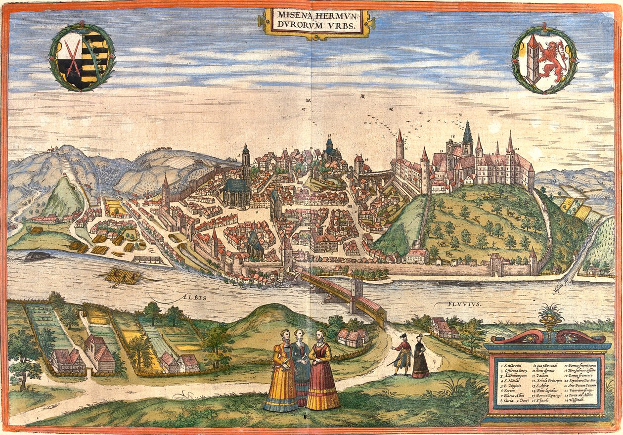 Meissen, Saksa tekijältä Georg and Hogenberg Franz (1535 90) Braun