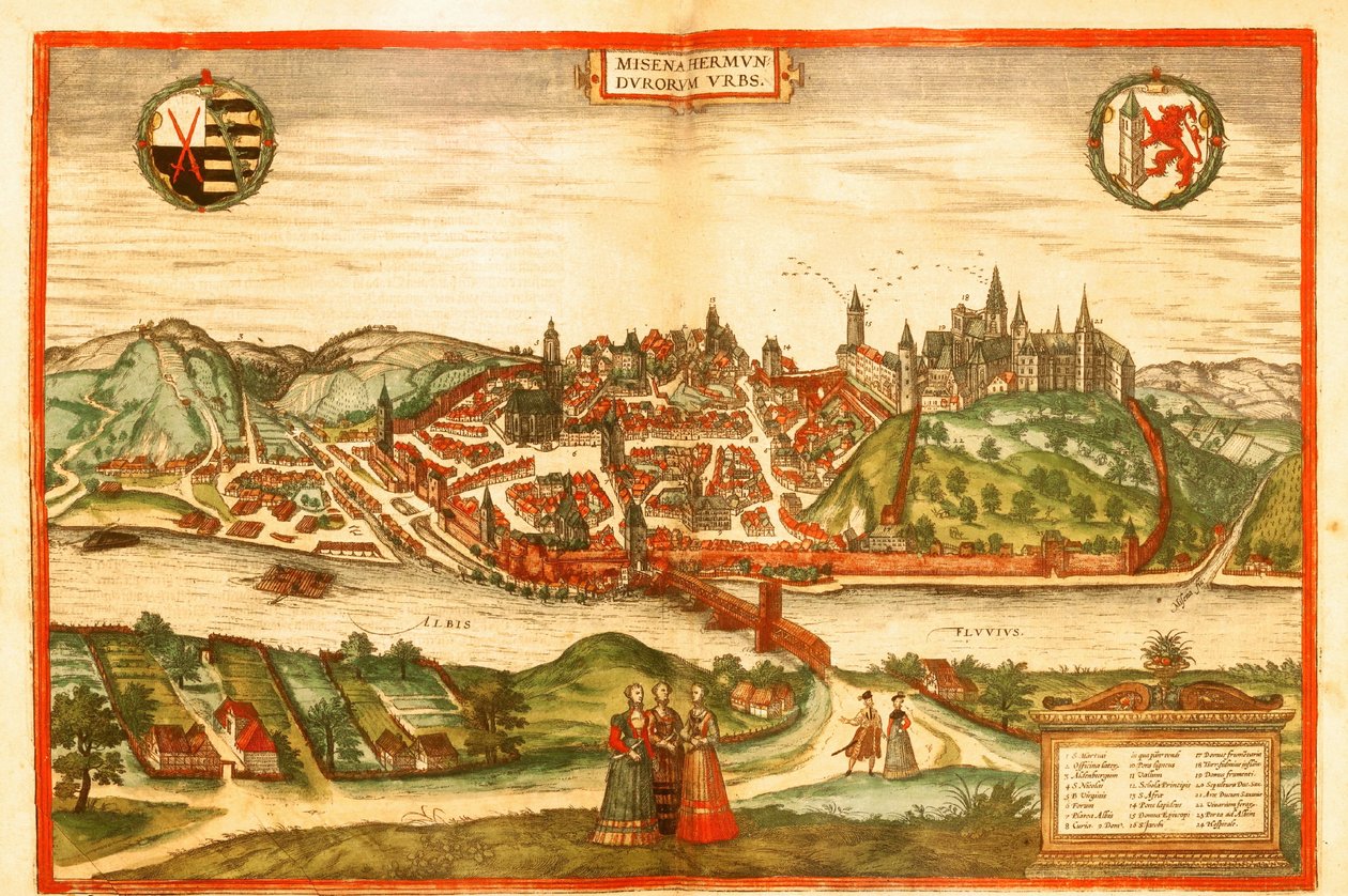 Meissen, Saksa tekijältä Georg and Hogenberg Franz (1535 90) Braun