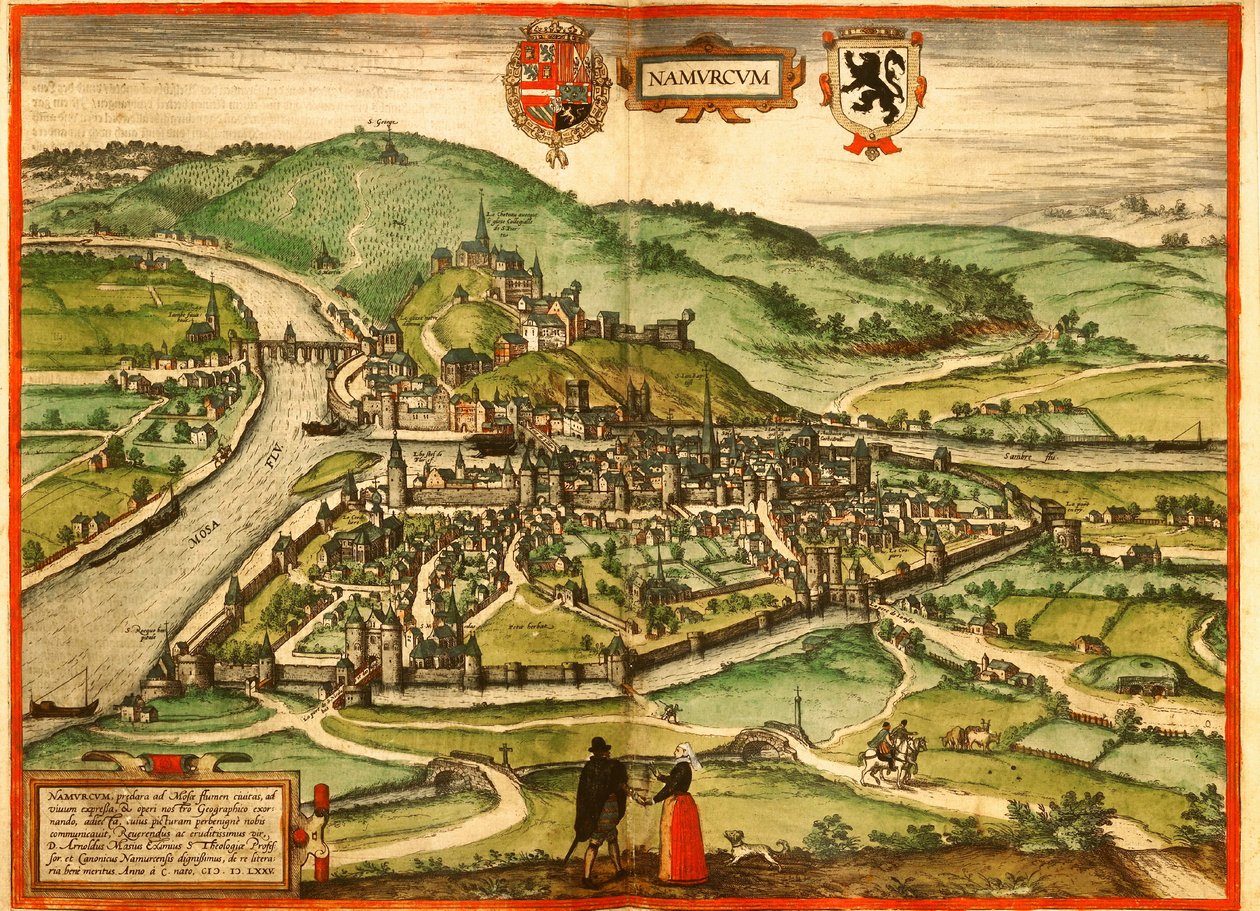 Namur, Belgia tekijältä Georg and Hogenberg Franz (1535 90) Braun
