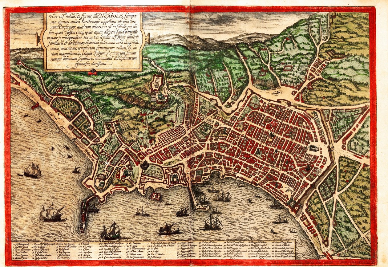 Napoli, Napoli, Italia tekijältä Georg and Hogenberg Franz (1535 90) Braun