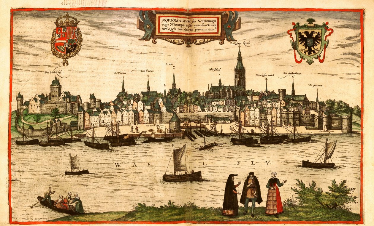 Nijmegen, Alankomaat tekijältä Georg and Hogenberg Franz (1535 90) Braun