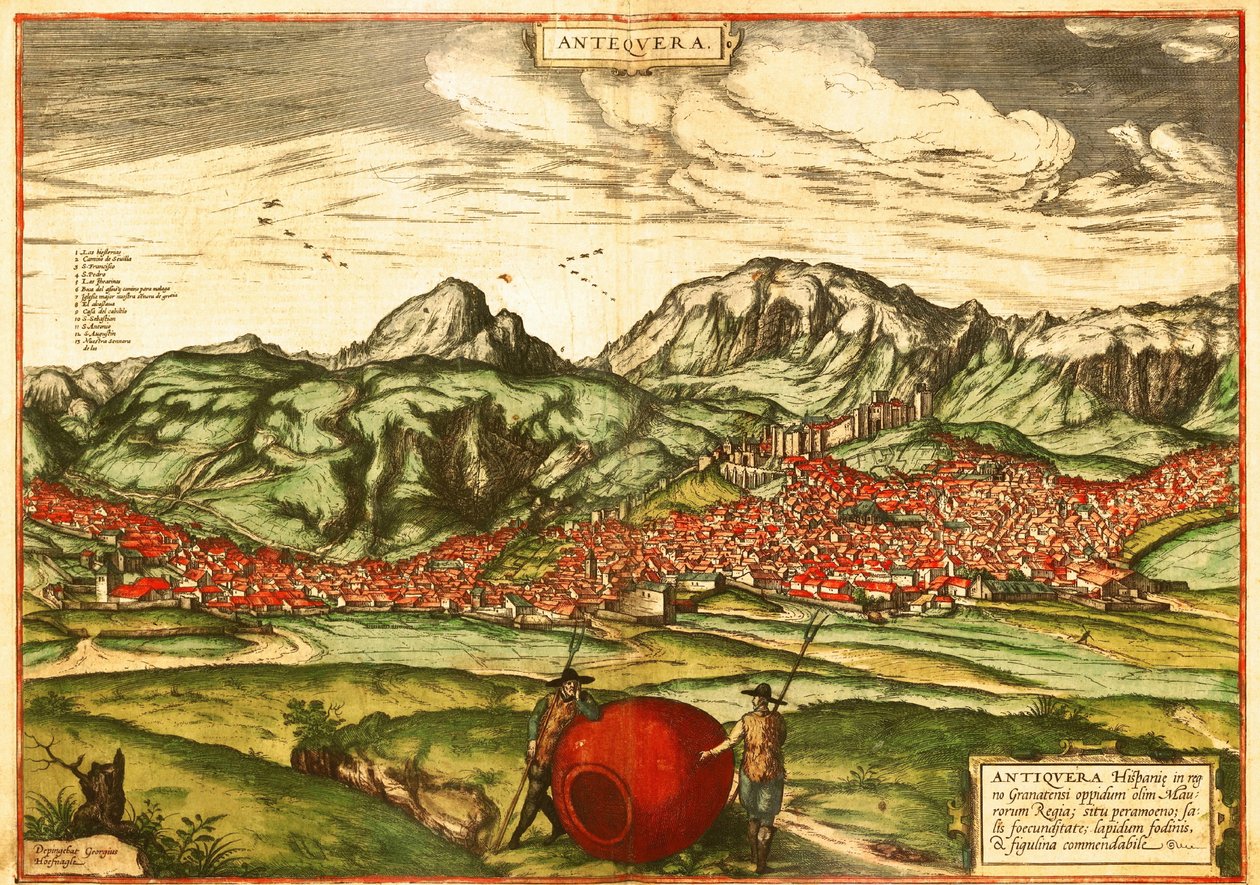 Talonpojat suuren viinitynnyrin kanssa tekijältä Georg and Hogenberg Franz (1535 90) Braun