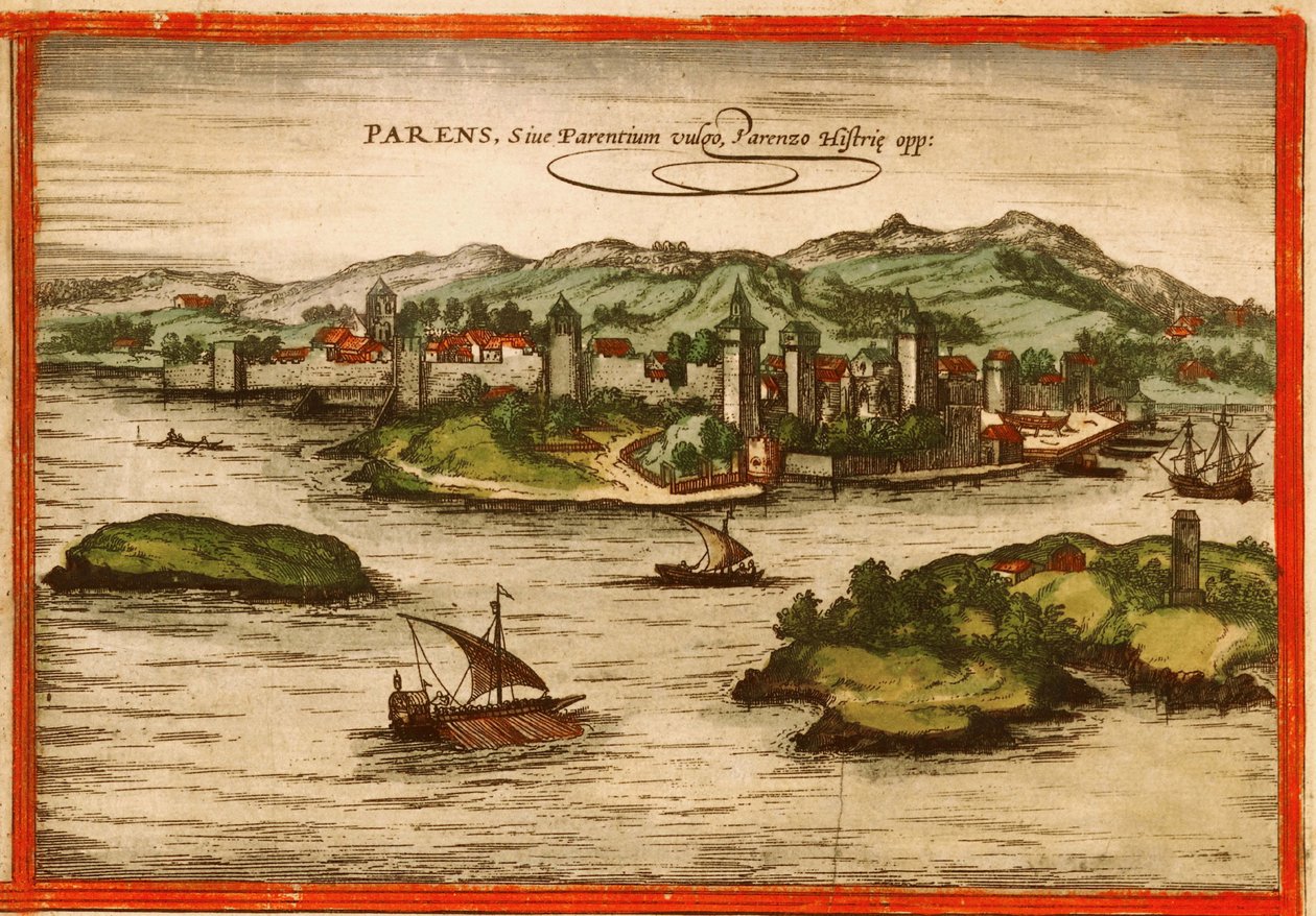 Porec, Kroatia tekijältä Georg and Hogenberg Franz (1535 90) Braun