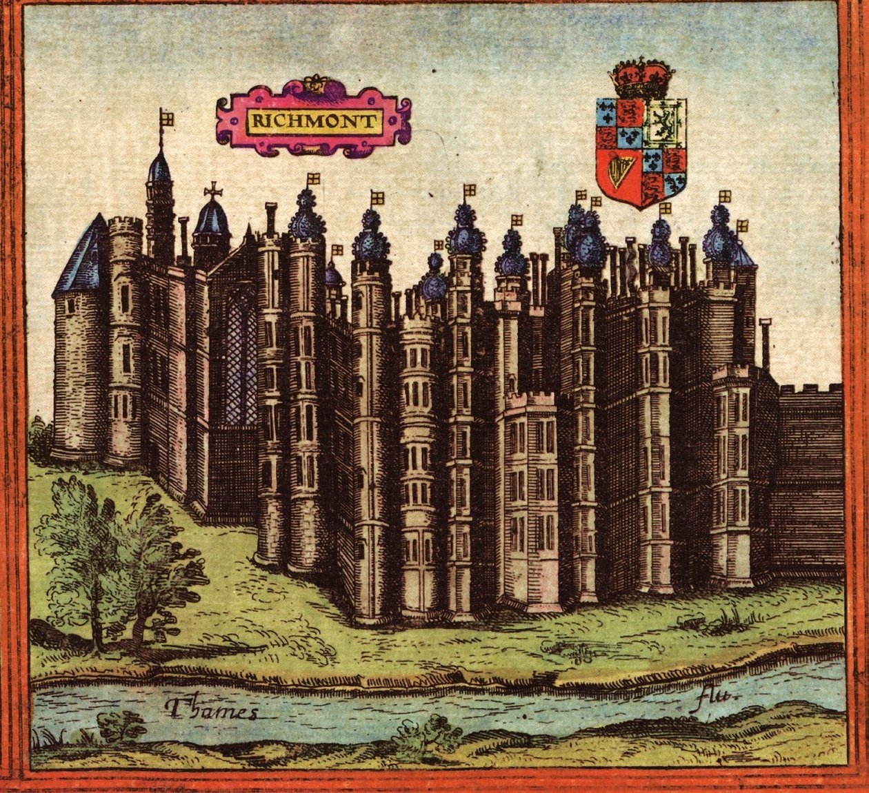 Richmond, Englanti tekijältä Georg and Hogenberg Franz (1535 90) Braun