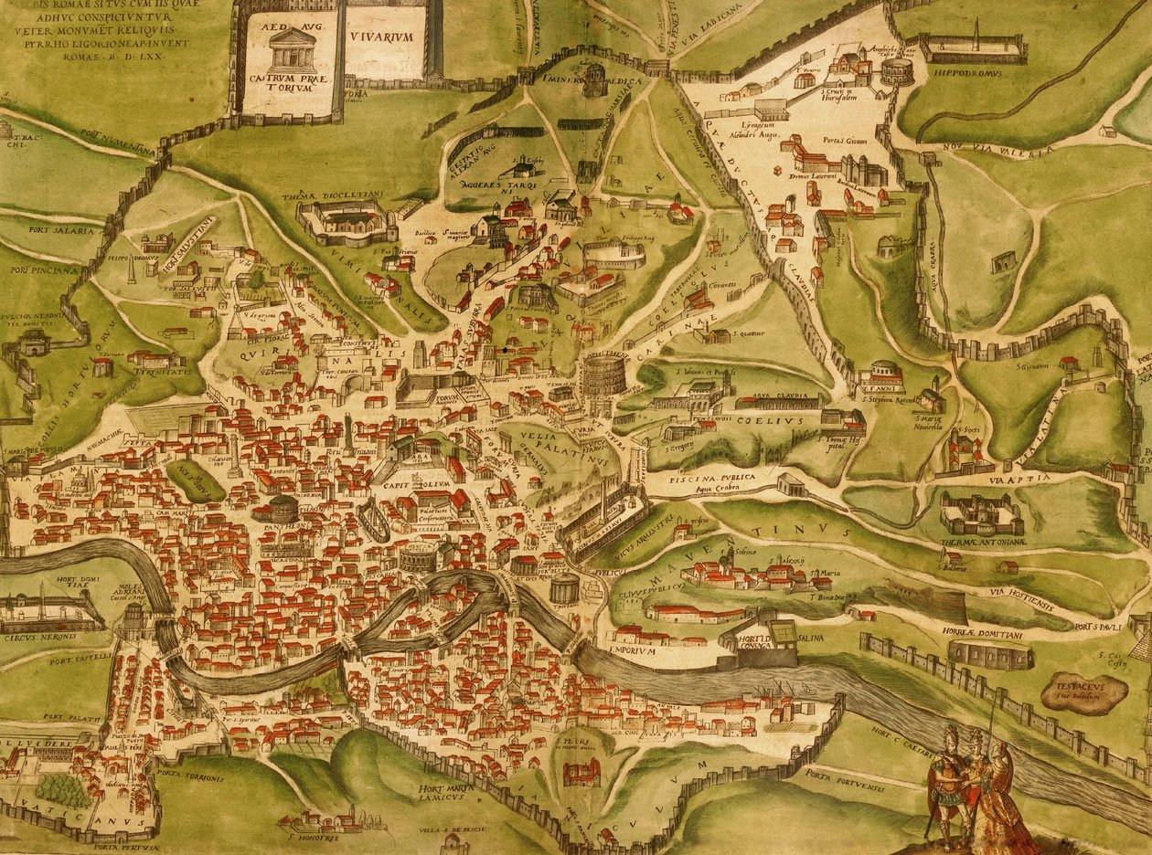 Rooma, Italia tekijältä Georg and Hogenberg Franz (1535 90) Braun