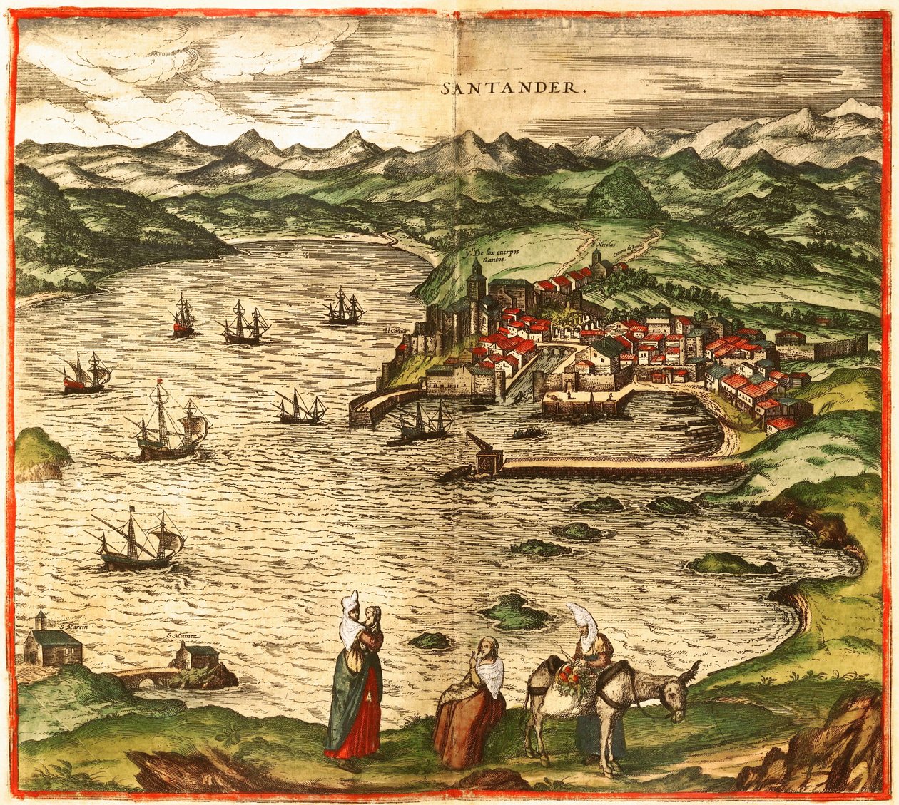 Santander tekijältä Georg and Hogenberg Franz (1535 90) Braun