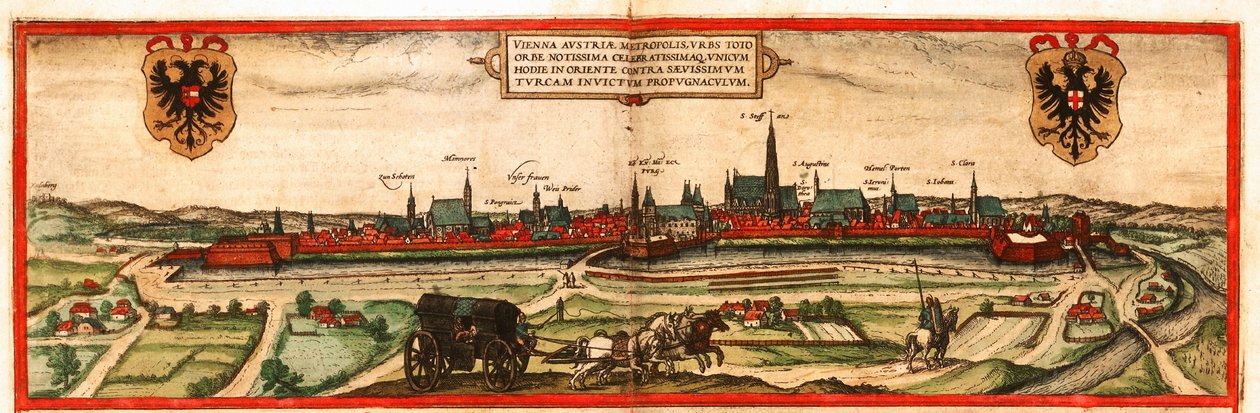 Wien, Itävalta tekijältä Georg and Hogenberg Franz (1535 90) Braun