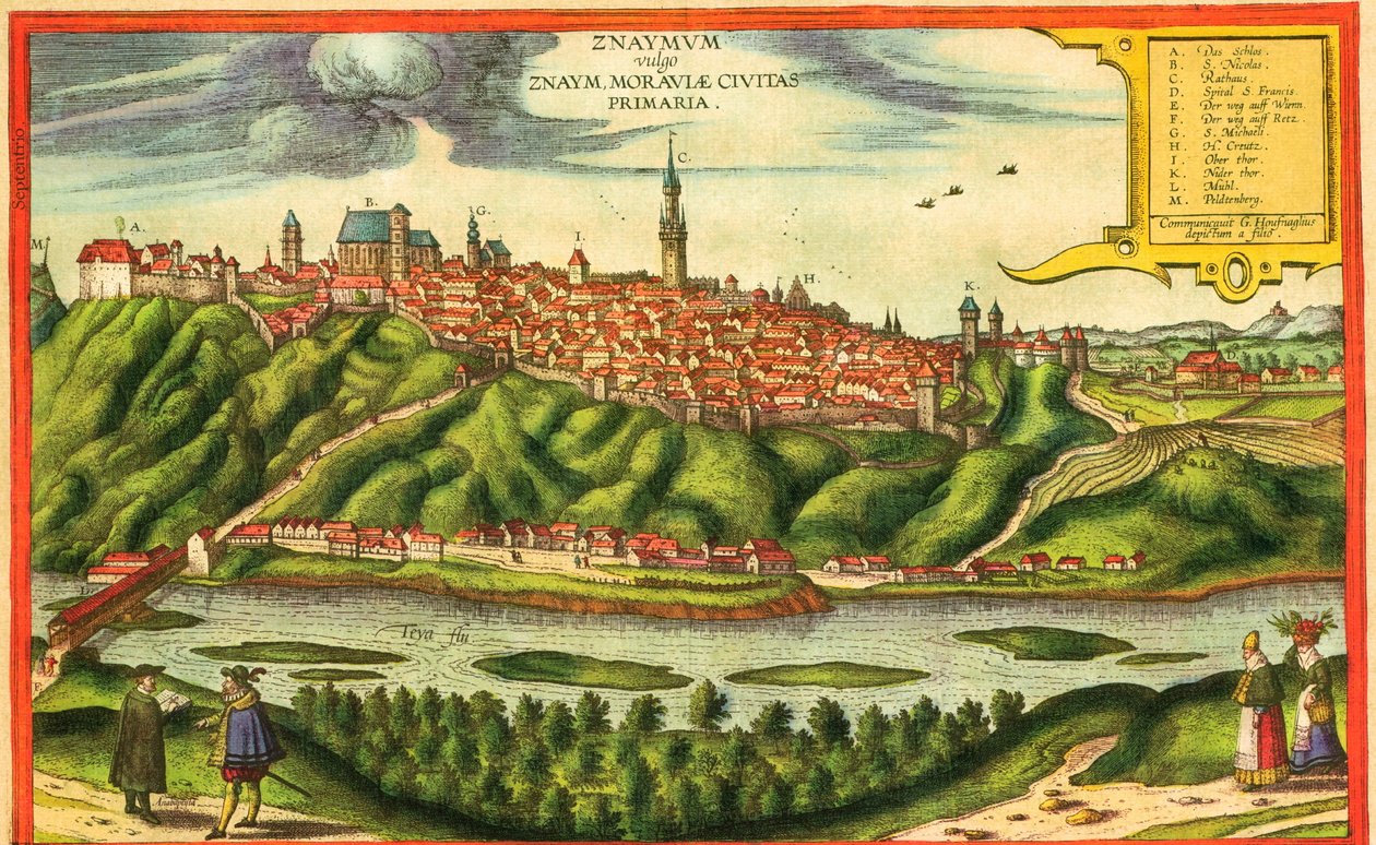 Znojmo, Tšekki tekijältä Georg and Hogenberg Franz (1535 90) Braun