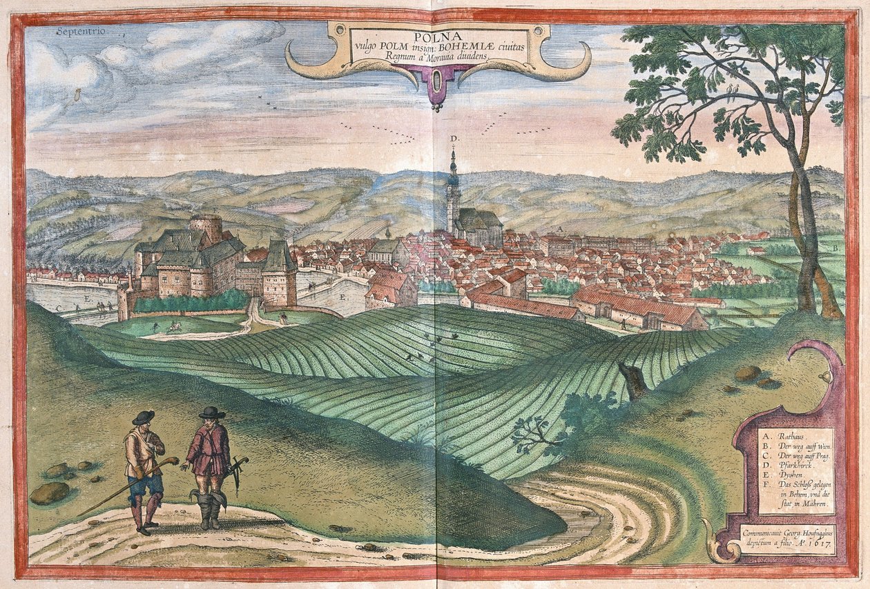 Polna, Tšekki (kaiverrus tekijältä Georg Braun and Hogenberg Franz