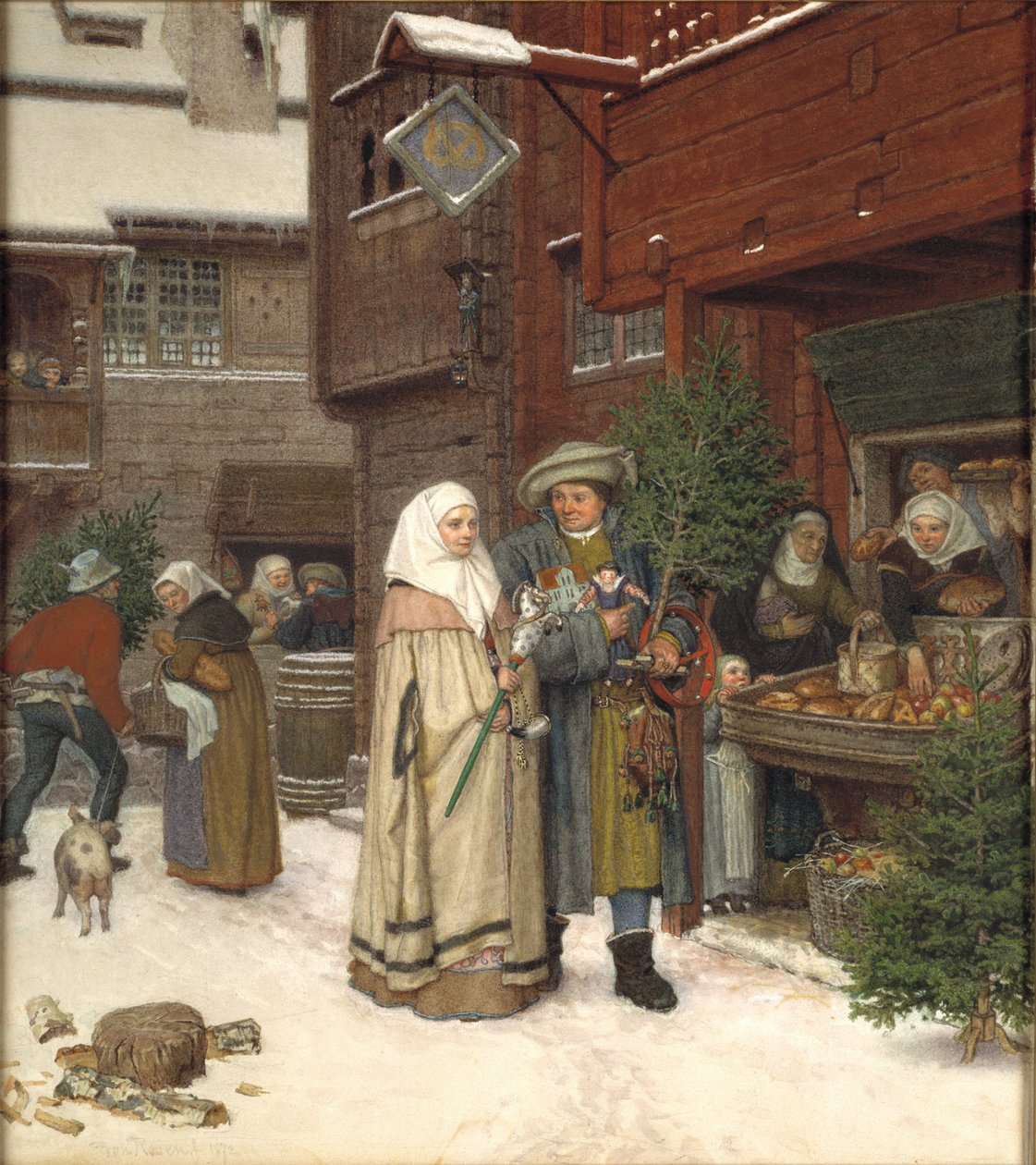 Joulumessut, 1872. tekijältä Georg von Rosen