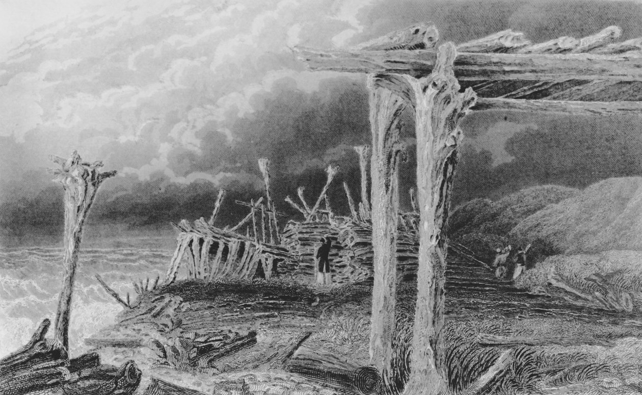 Eskimaiden talviasuntoja, 1826 tekijältä George Back