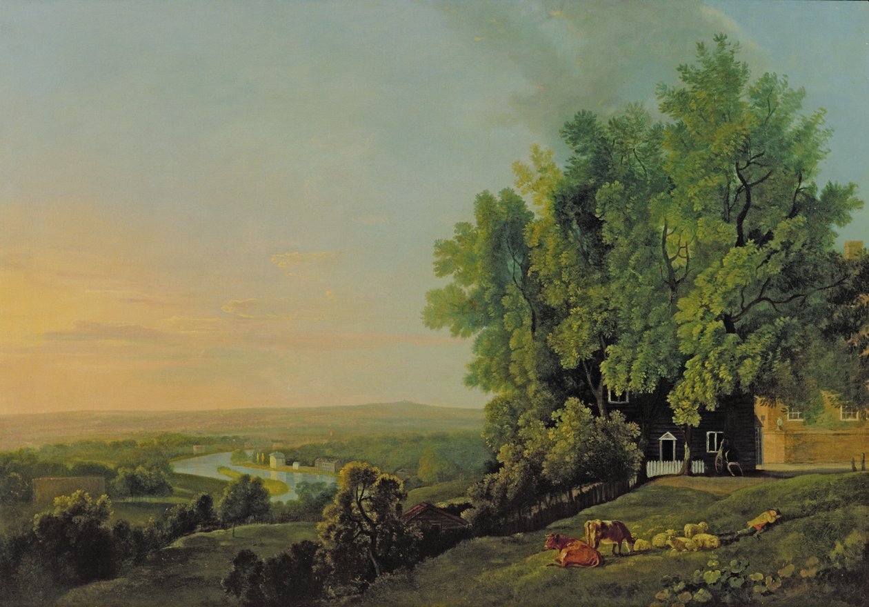 Näkymä Richmondista, n. 1790 tekijältä George Baratt