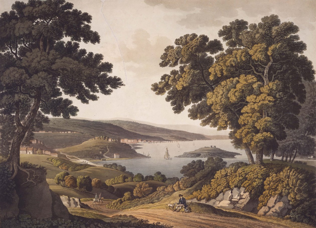 George Town ja Federal City tai Washingtonin kaupunki, 1801 (akvatinta) tekijältä George Beck