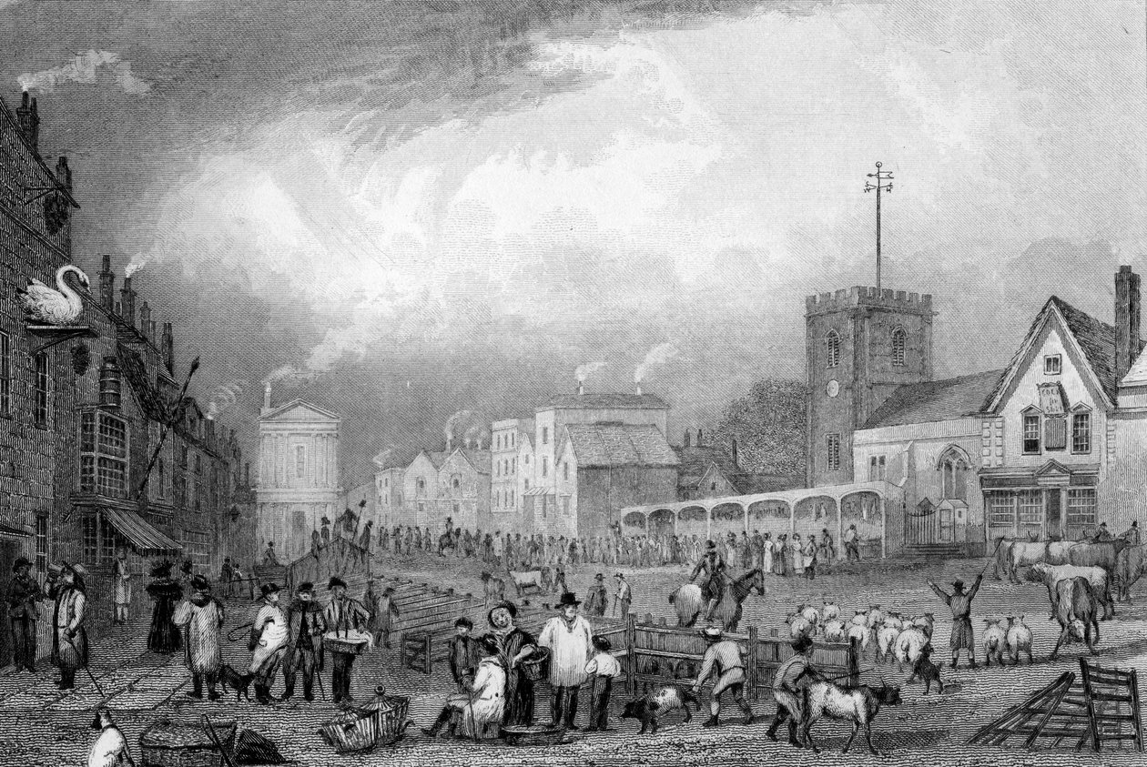Romford, Essex, kaiverrus John Rogers, n. 1832 tekijältä George Bryant Campion