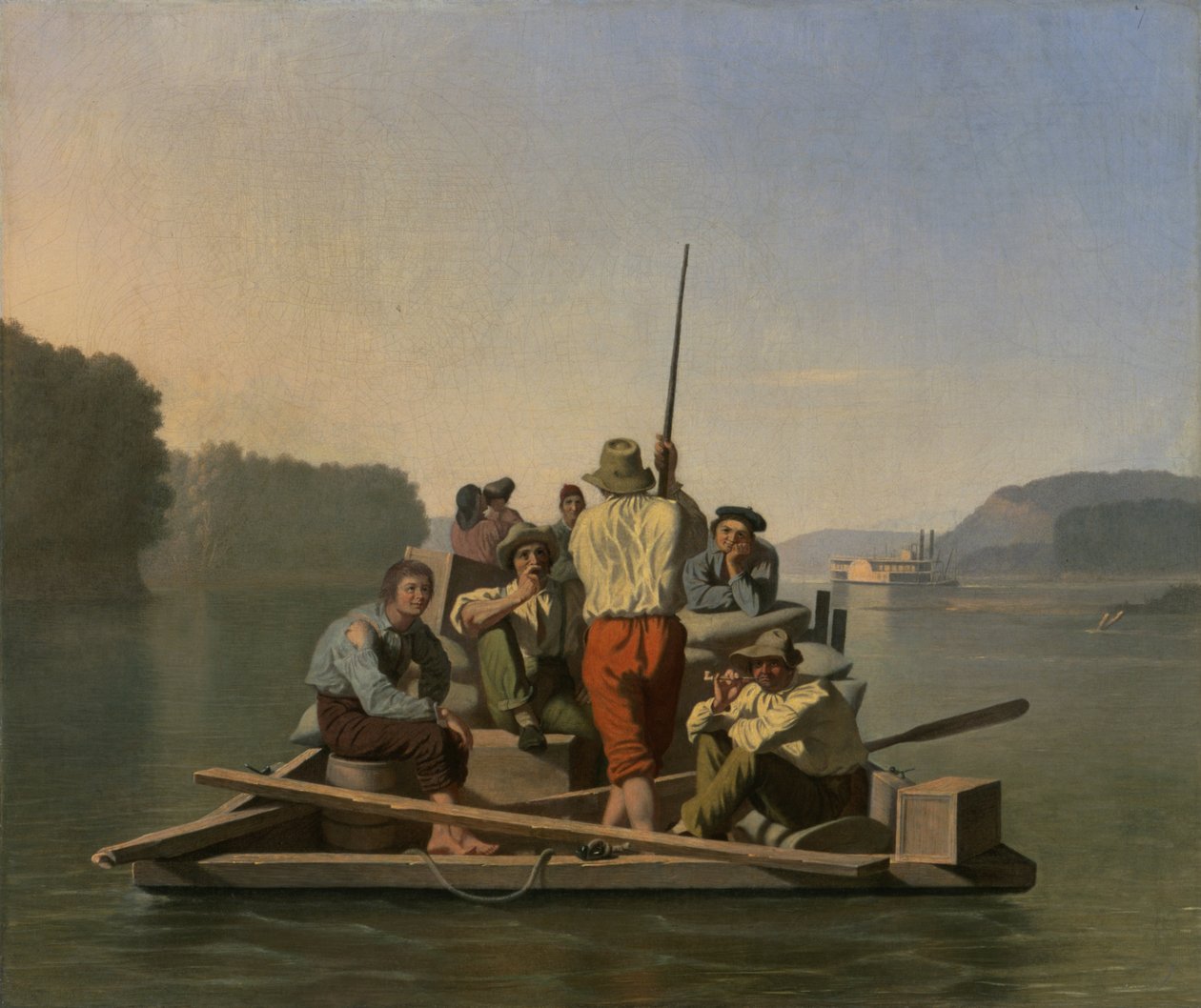 Sytytin höyrylaivakentän lievittämiseen tekijältä George Caleb Bingham