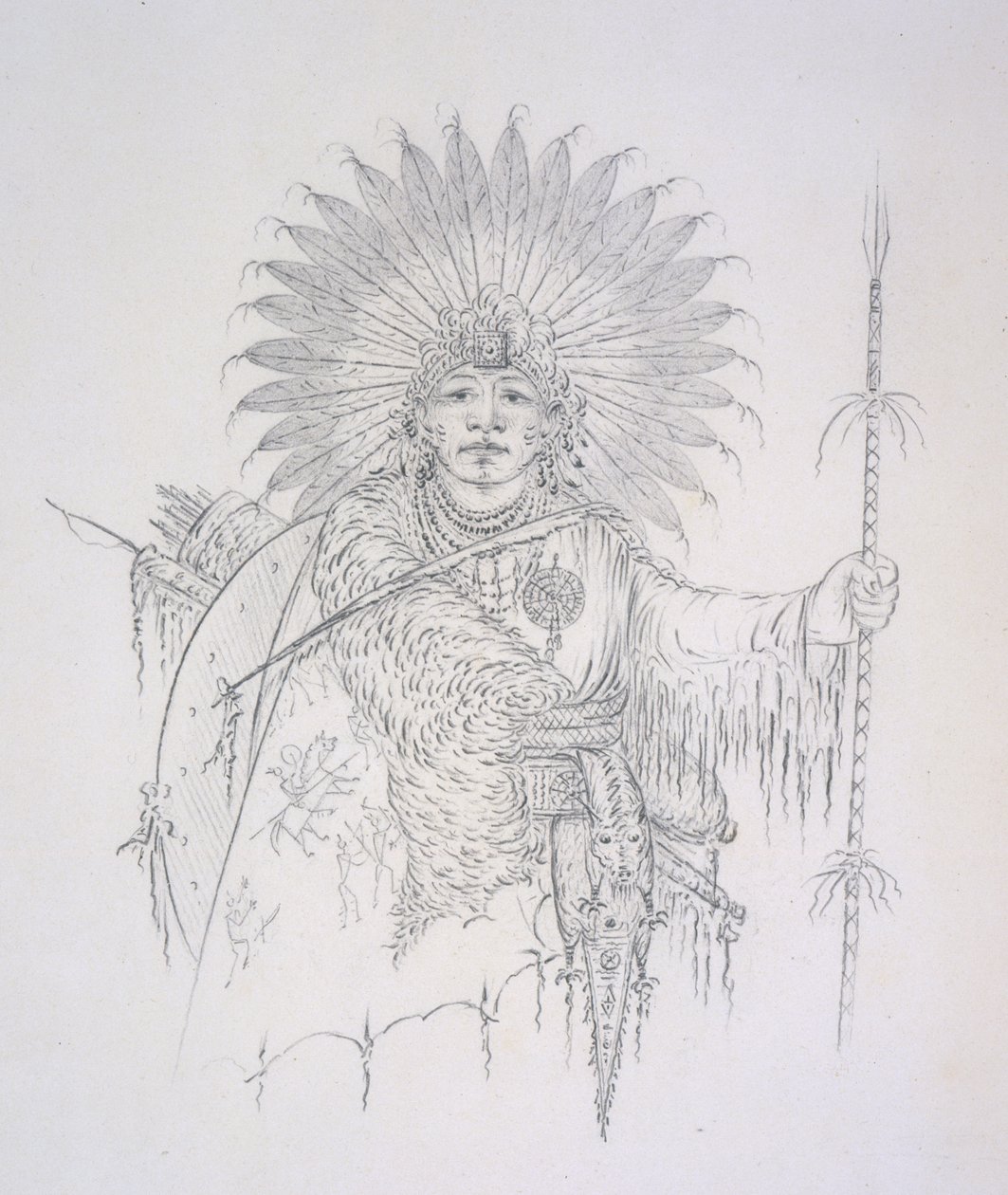 Ba-da-ah-chon-du (Hän, joka hyppää kaikkien yli) 1852 tekijältä George Catlin