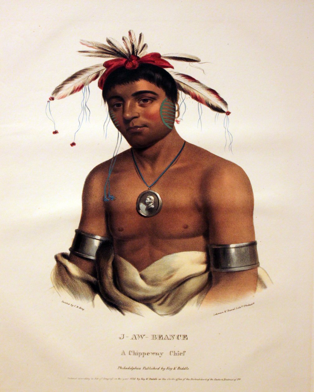 Chippewayn päällikkö J-Aw-Beance tekijältä George Catlin