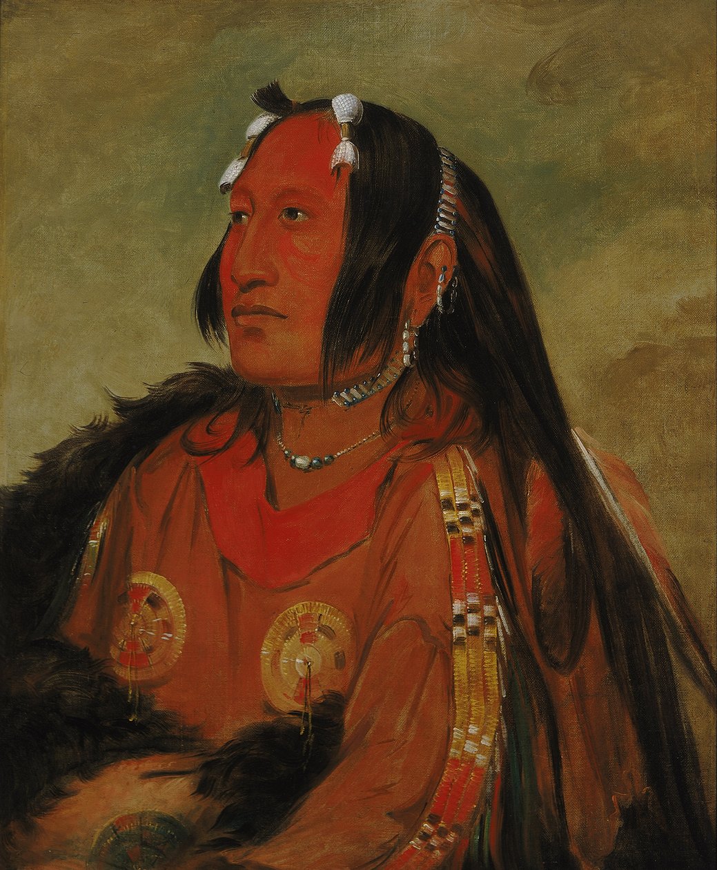 Wi-jún-jon, Pigeons Egg Head (The Light), arvostettu nuori soturi tekijältä George Catlin