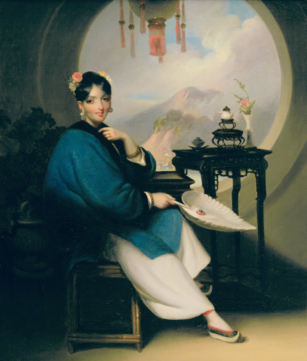 Geisha tyttö tekijältä George Chinnery