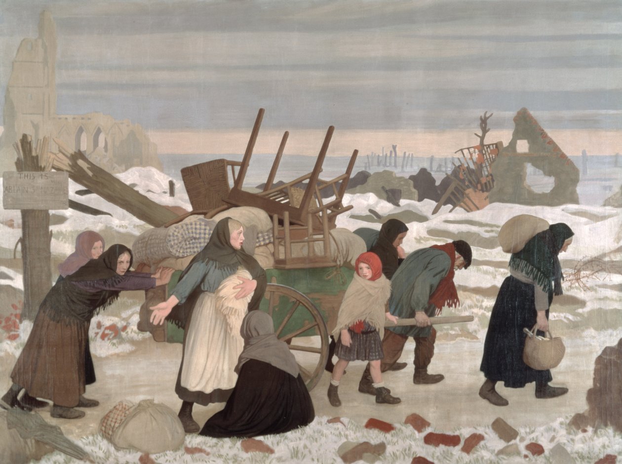 Paluu takaisin valloitettuun maahan, noin 1918 tekijältä George Clausen