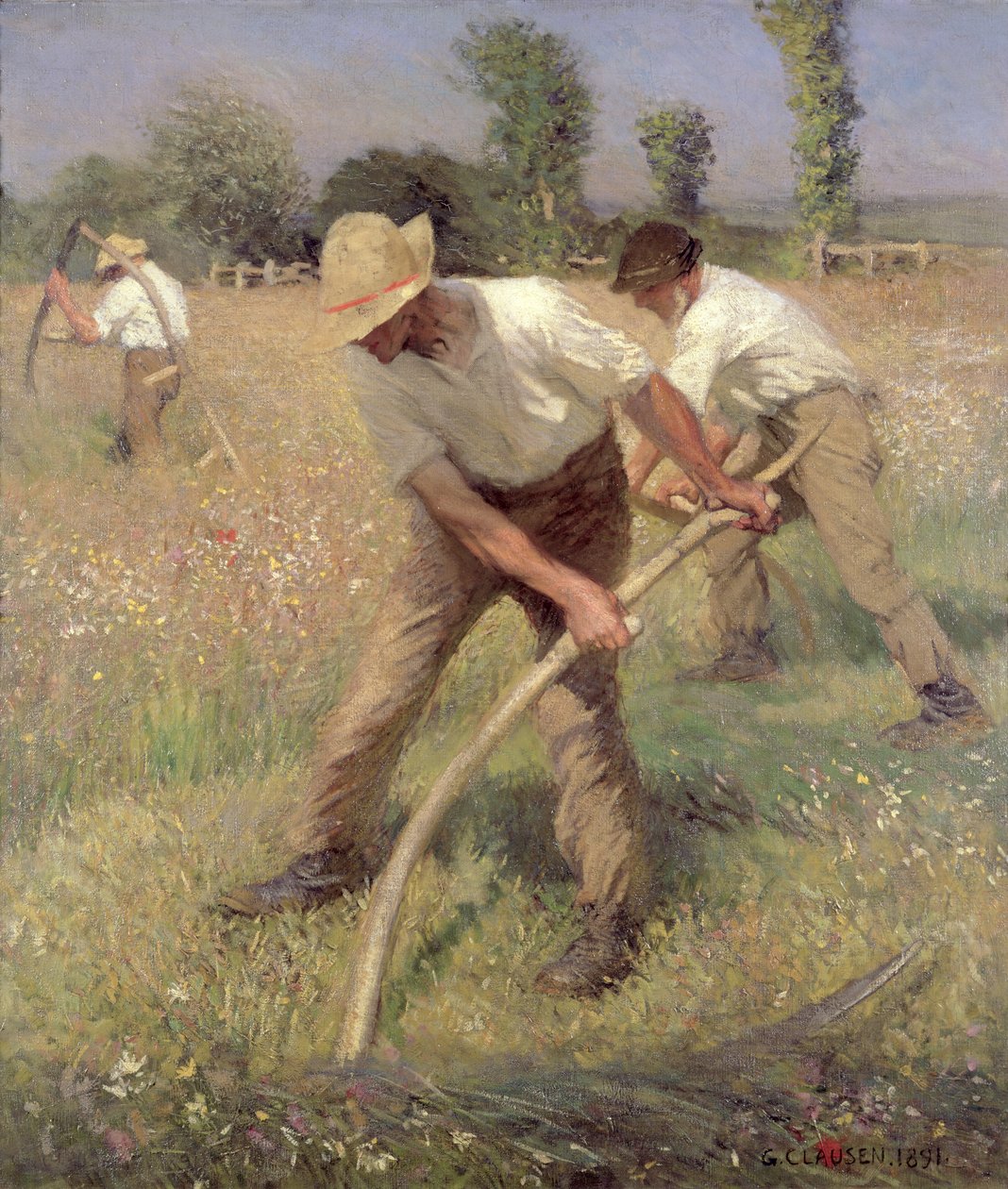 Ruohonleikkurit, 1891 tekijältä George Clausen