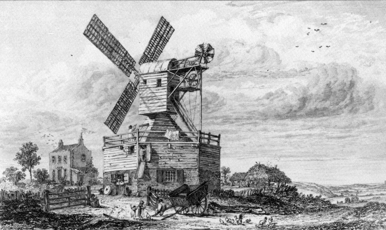 Mill on Wimbledon Common, julkaisusta "Cooke