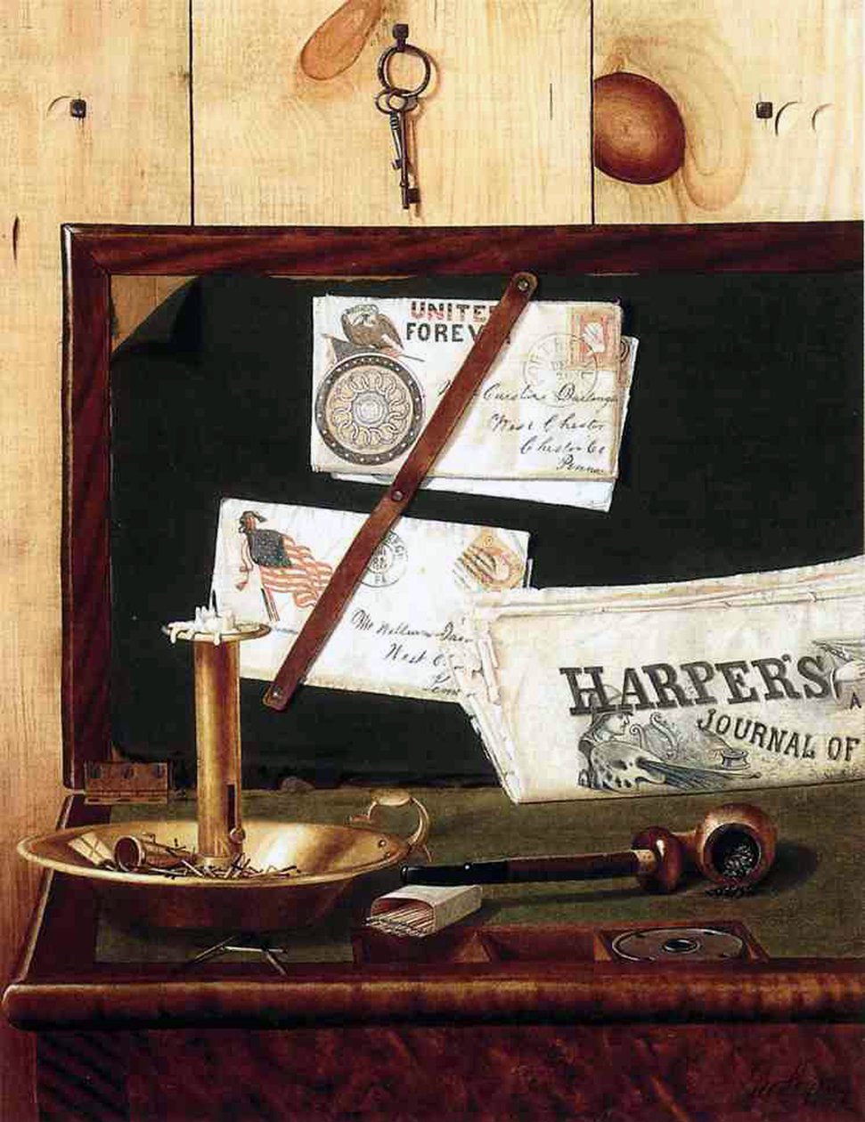 Asetelma trompe loeil, 1892 tekijältä George Cope