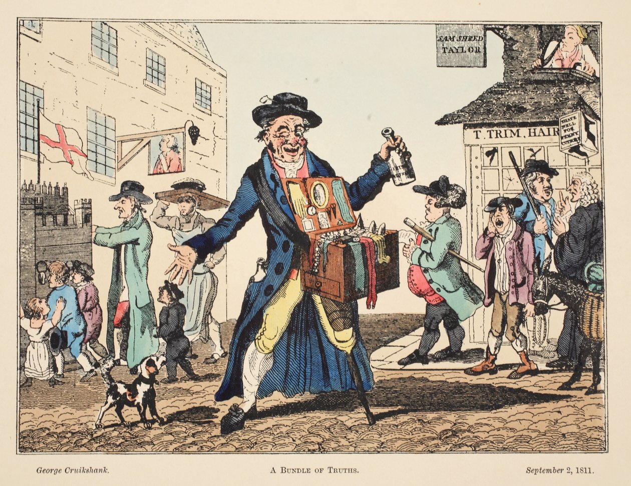 Bundle of Truths, 1811 (käsinvärinen kaiverrus) tekijältä George Cruikshank