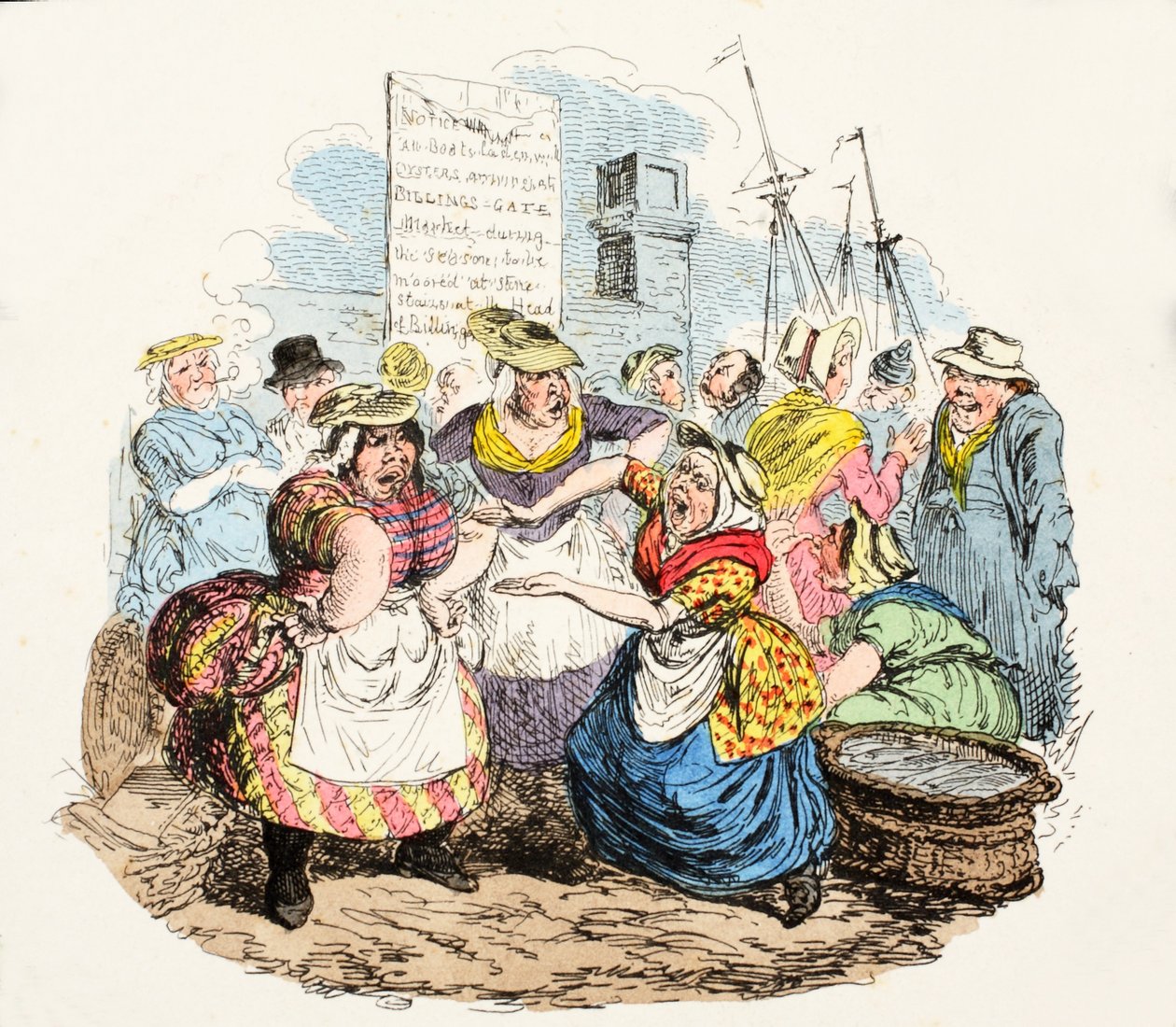 Kieli, 1826 (käsinvärinen kaiverrus) tekijältä George Cruikshank
