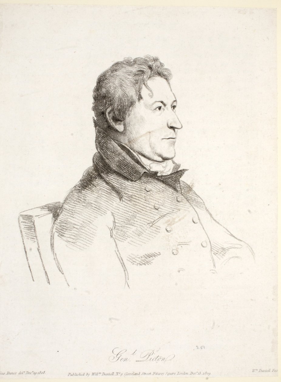 General Picton, 19. joulukuuta 1808, pub. William Daniell 1809 tekijältä George Dance
