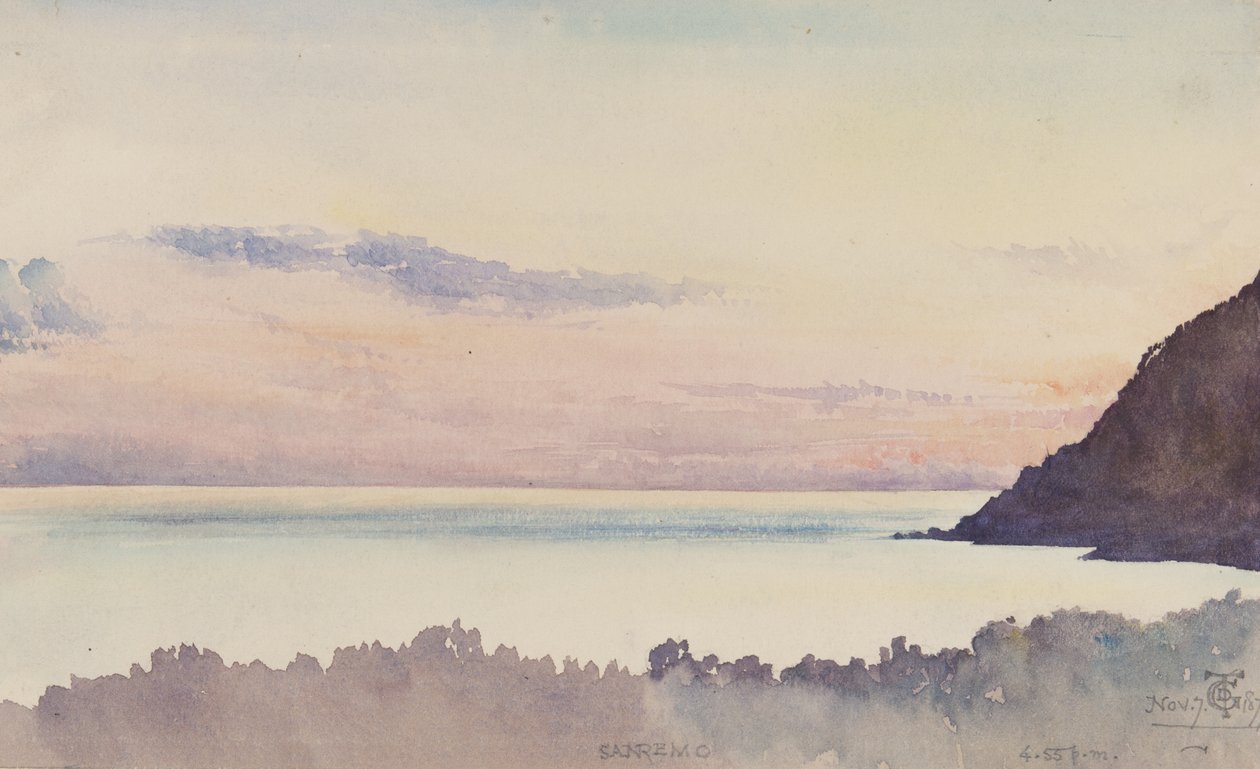 San Remo, 7. marraskuuta 1877 klo 16.55 (wc paperille). tekijältä George Douglas Tinling