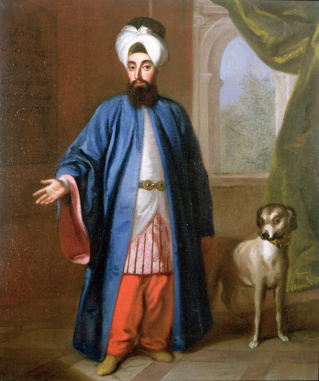 Sahid Mehemet Effendin muotokuva Ruotsin hovissa, 1733 tekijältä George Engelhardt Schroeder