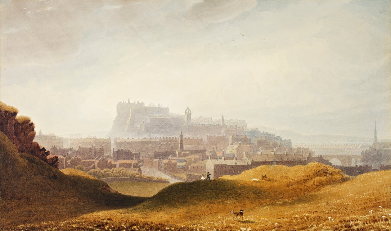 Edinburgh, noin 1830 tekijältä George Fennel Robson