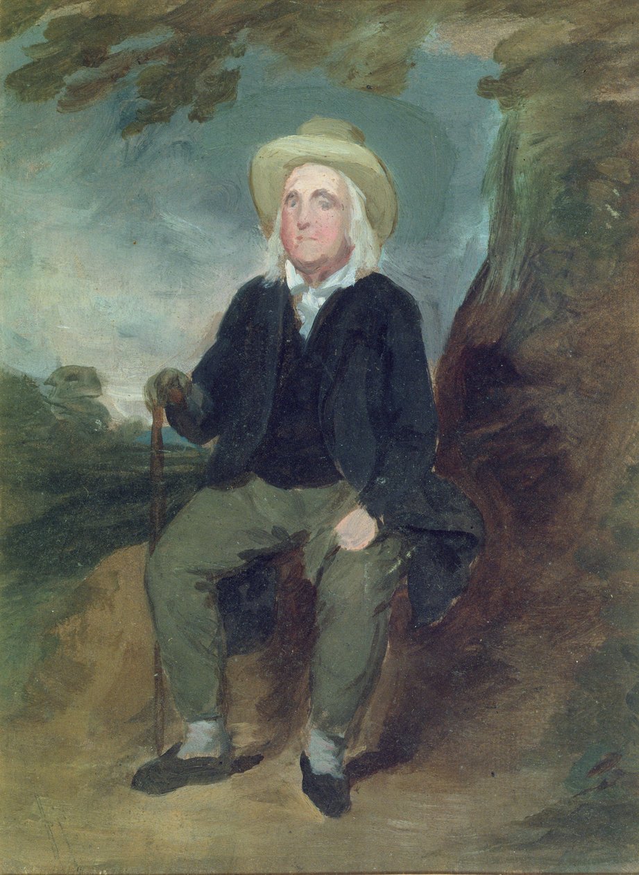 Jeremy Bentham kuvitteellisessa maisemassa, 1835 (öljy paperille). tekijältä George Frederick Watts
