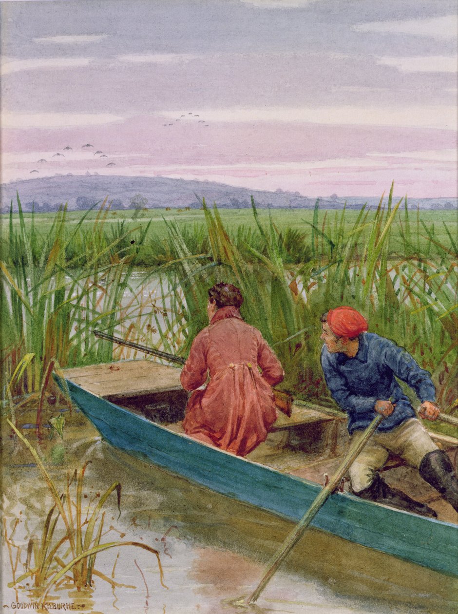 Ankan ammunta tekijältä George Goodwin Kilburne