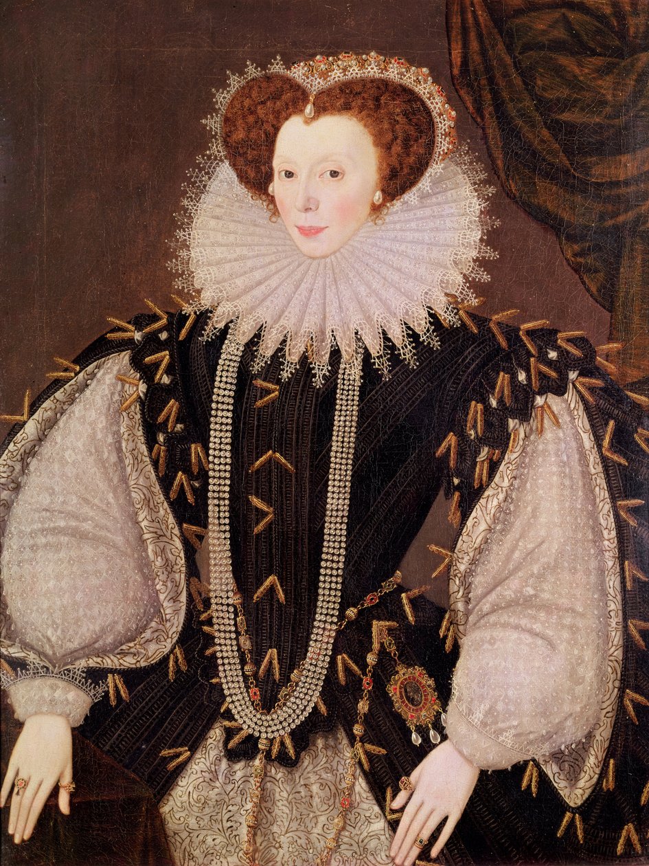 Elizabeth Sydenhamin muotokuva, Lady Drake, n. 1585 tekijältä George Gower