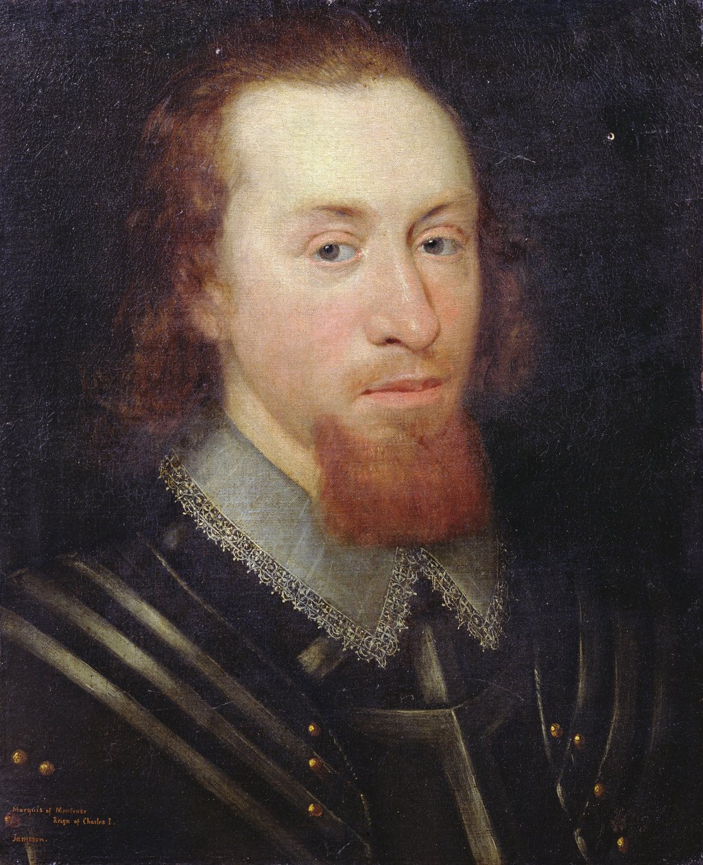 Montrosen markiisin James Grahamin muotokuva, n. 1640 tekijältä George Jamesone