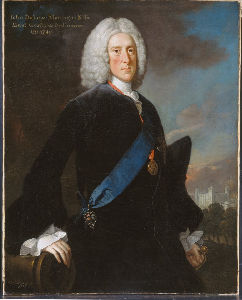 Kenraali John, 2. Montagun herttua (noin 1688-1749), asevoimien kenraalimestari, noin 1740. tekijältä George Knapton