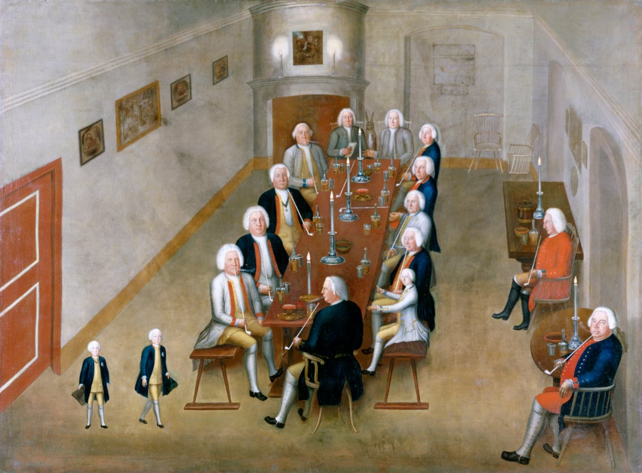Preussin Frederick William I:n tupakointineuvosto, n. 17378 tekijältä George Lisiewski