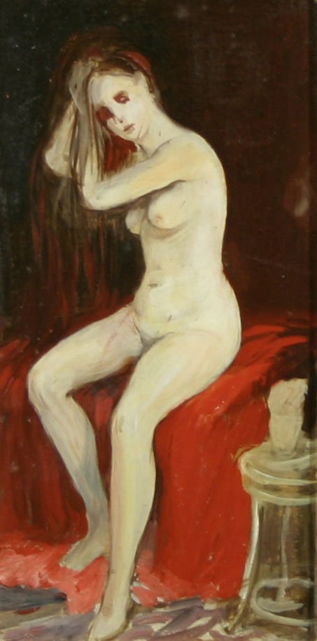 Istuva alaston tekijältä George Luks