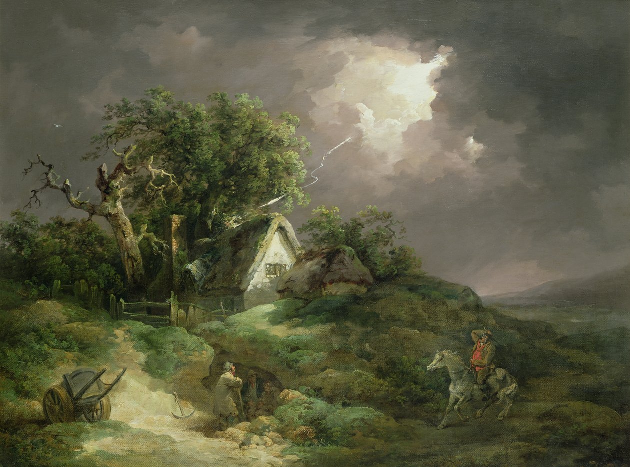 Tuleva myrsky, Isle of Wight, 1789 tekijältä George Morland
